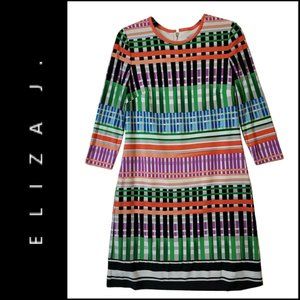 Eliza J Women Shift Zip Back Stretch Dress Size 6